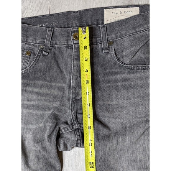 Rag and Bone RB Jay 23x Jeans Slim Leg Button Fly Pullman Gray 31x28 - Picture 15 of 16